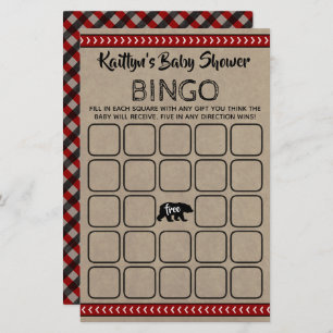 Wild One Boys Baby shower Bingo