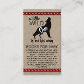 Wild One Boys Baby shower Book Request Informatiekaartje (Voorkant)