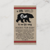 Wild One Boys Baby shower Book Request Informatiekaartje (Voorkant)