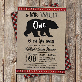 Wild One Boys Baby shower Kaart