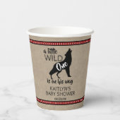 Wild One Boys Baby shower Papieren Bekers (Achterkant)