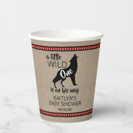 Wild One Boys Baby shower Papieren Bekers