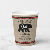 Wild One Boys Baby shower Papieren Bekers (Achterkant)
