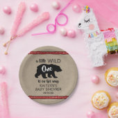 Wild One Boys Baby shower Papieren Bordje (Feest)