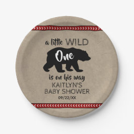 Wild One Boys Baby shower Papieren Bordje