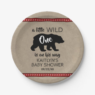 Wild One Boys Baby shower Papieren Bordje