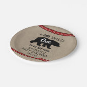 Wild One Boys Baby shower Papieren Bordje (Gekanteld)