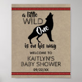 Wild One Boys Baby shower Welkom Poster (Voorkant)