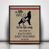 Wild One Boys Baby shower Welkom Poster