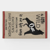Wild One Boys Baby shower Welkom Spandoek (Horizontaal)