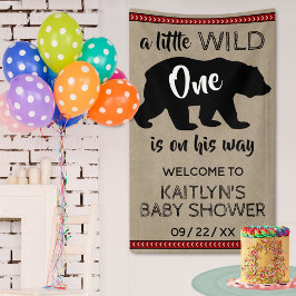 Wild One Boys Baby shower Welkom Spandoek