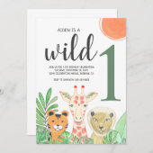 Wild One Boy's First Birthday Kaart (Voorkant / Achterkant)