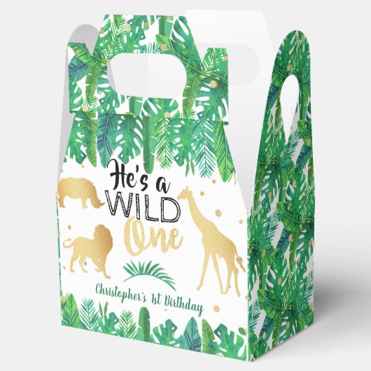 Wild One Boys First Birthday Party Bedankdoosjes (Geopend)