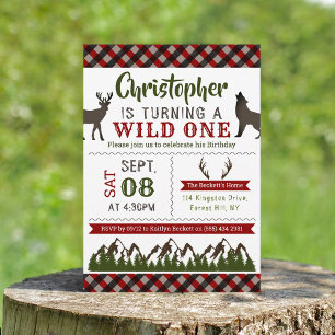 Wild One Boys First Birthday Party Kaart