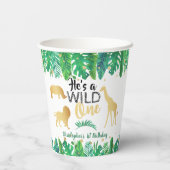 Wild One Boys First Birthday Party Papieren Bekers (Achterkant)