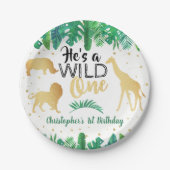 Wild One Boys First Birthday Party Papieren Bordje (Voorkant)