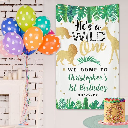 Wild One Boys First Birthday Party Welkom Spandoek