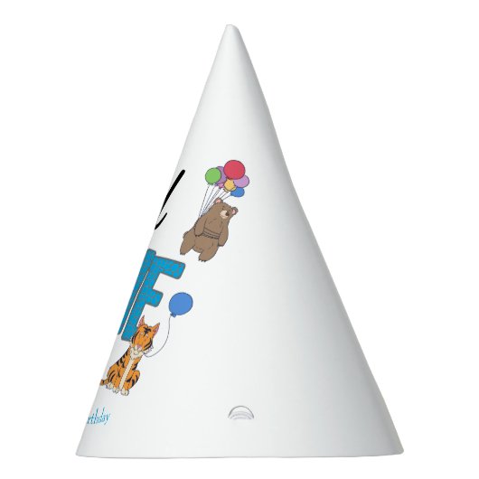 Wild One Boys First Birthday Safari Oerwoud Animal Feesthoedjes (Rechts)