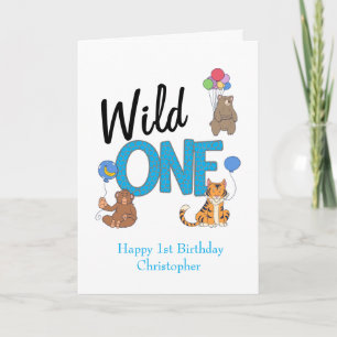 Wild One Boys First Birthday Safari Oerwoud Animal Kaart