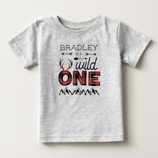 Wild One Boys Rustic Plaid Houthakker 1e Verjaarda (Voorkant)