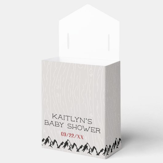 Wild One Boys Rustic Pset Lumberjack Baby shower Bedankdoosjes (Geopend)