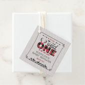 Wild One Boys Rustic Pset Lumberjack Baby shower Bedankjes Labels (In situ)