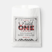 Wild One Boys Rustic Pset Lumberjack Baby shower Bedankzakje (Voorkant)