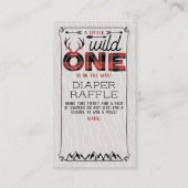 Wild One Boys Rustic Pset Lumberjack Baby shower Informatiekaartje (Voorkant)