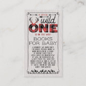 Wild One Boys Rustic Pset Lumberjack Baby shower Informatiekaartje (Voorkant)