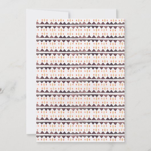 Wild One Boys Tipi Verjaardag Uitnodiging (Achterkant)