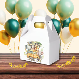 Wild one boys verjaardag safari dieren bedankdoosjes