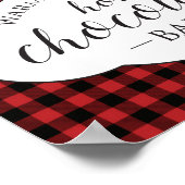 Wild One Buffalo Plaid warm chocolade bar bord Poster (Hoek)