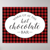 Wild One Buffalo Plaid warm chocolade bar bord Poster (Voorkant)