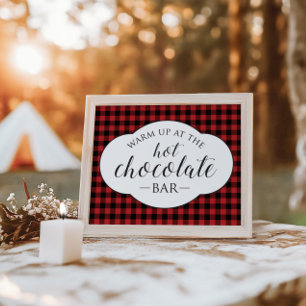 Wild One Buffalo Plaid warm chocolade bar bord Poster