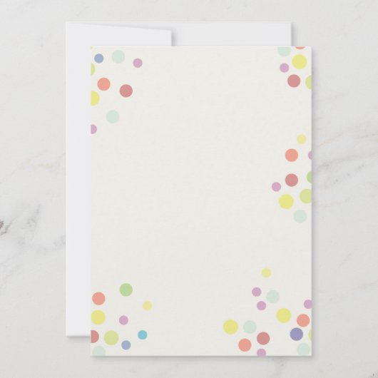 Wild One Colorful 1st Birthday Uitnodiging (Achterkant)