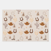 Wild One Cowboy Verjaardag Inpakpapier Vel (Voorkant 3)