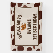 Wild One Cowboy Verjaardagsfeestje Spandoek (Verticaal)