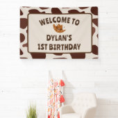 Wild One Cowboy Verjaardagsfeestje Spandoek (Insitu)
