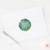 Wild One Cute Animal Ronde Sticker (Envelop)
