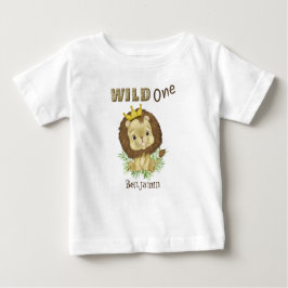 Wild One - Cute Baby Lion Waterverf aanpasbaar