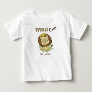 Wild One - Cute Baby Lion Waterverf aanpasbaar