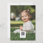 Wild One Cute Giraffe 1st Birthday Foto Dier Kaart (Achterkant)