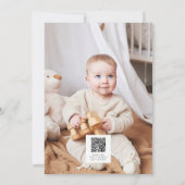 Wild One Cute Giraffe 1st Birthday Foto Dier Kaart (Achterkant)