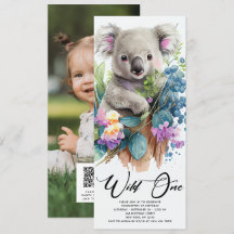 Wild One Cute Koala 1st Birthday Foto Animal