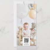 Wild One Cute Koala 1st Birthday Foto Animal Kaart (Achterkant)