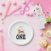 Wild One Cute Oerwoud Tiger 1e verjaardag Papieren Bordje (Feest)