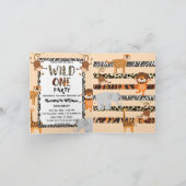  Wild One Cute Quote Safari Animal Birthday Photo (Binnen)