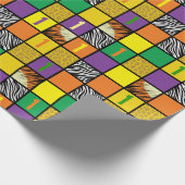 Wild One Cute Safari, eerste verjaardag Cadeaupapier (Hoek)