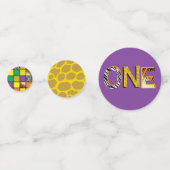 Wild One Cute Safari, eerste verjaardag Confetti (Achterkanten)