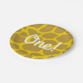 Wild One Cute Safari, eerste verjaardag Papieren Bordje (Gekanteld)